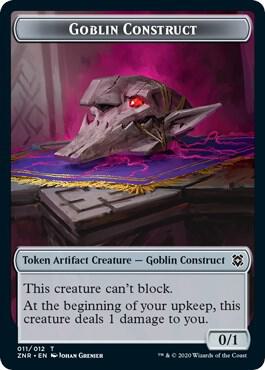 Goblin Construct // Illusion Double-Sided Token trading card from Zendikar Rising Goblin Construct // Illusion Double-Sided Token - Zendikar Rising Magic: The Gathering trading card