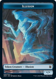 Illusion // Insect Double-Sided Token - Zendikar Rising (ZNR) #6 // 7 - Token Magic: The Gathering Trading Card