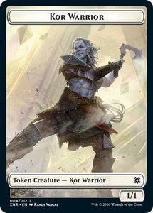 Kor Warrior // Plant Double-Sided Token - Zendikar Rising (ZNR) #4 // 8 - Token Magic: The Gathering Trading Card