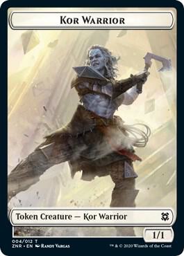 Kor Warrior // Plant Double-Sided Token trading card from Zendikar Rising Kor Warrior // Plant Double-Sided Token - Zendikar Rising Magic: The Gathering trading card