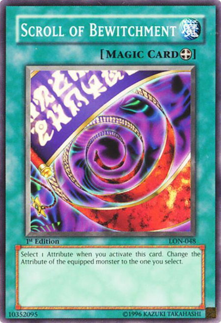 Scroll of Bewitchment trading card from Labyrinth of Nightmare Scroll of Bewitchment - Labyrinth of Nightmare YuGiOh trading card