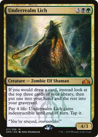 Underrealm Lich - Promo Pack: Zendikar Rising (PPZNR) #211p - Mythic Magic: The Gathering Trading Card