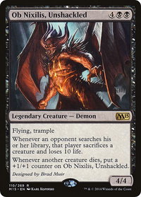 Ob Nixilis, Unshackled - Promo Pack: Zendikar Rising (PPZNR) #110p - Rare Magic: The Gathering Trading Card