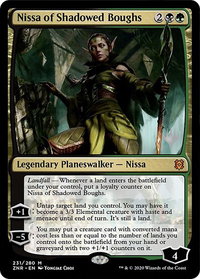 Nissa of Shadowed Boughs - Promo Pack: Zendikar Rising (PPZNR) #231p - Mythic Magic: The Gathering Trading Card
