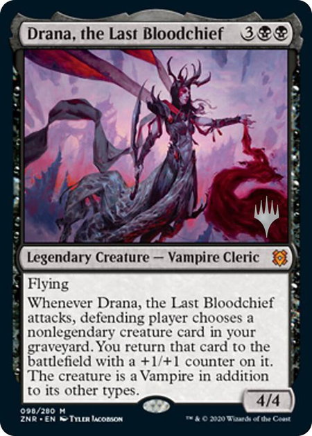 Drana, the Last Bloodchief - Promo Pack: Zendikar Rising Magic: The Gathering trading card