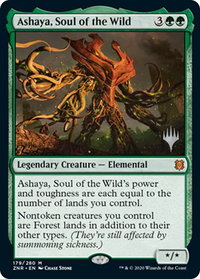 Ashaya, Soul of the Wild - Promo Pack: Zendikar Rising (PPZNR) #179p - Mythic Magic: The Gathering Trading Card