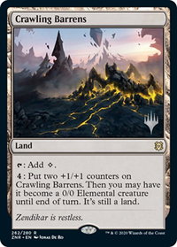 Crawling Barrens - Promo Pack: Zendikar Rising (PPZNR) #262p - Rare Magic: The Gathering Trading Card