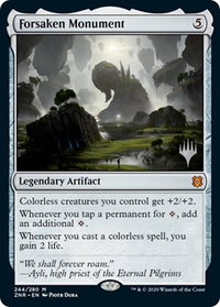 Forsaken Monument - Promo Pack: Zendikar Rising (PPZNR) #244p - Mythic Magic: The Gathering Trading Card