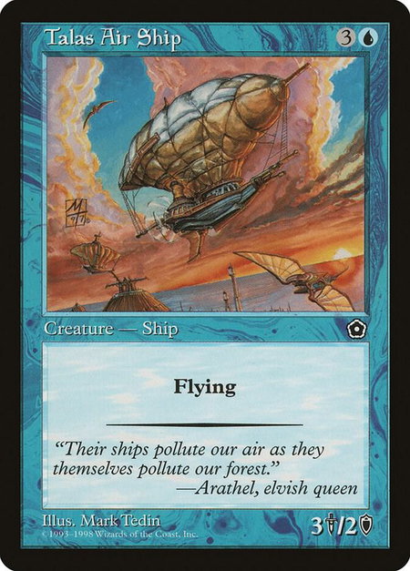 Talas Air Ship - Portal Second Age Magic: The Gathering trading card
