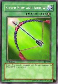 Silver Bow and Arrow - The Legend of Blue Eyes White Dragon (LOB) #LOB-091 - Common / Short Print YuGiOh Trading Card