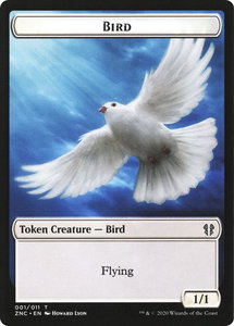Bird // Kor Ally Double-Sided Token - Commander: Zendikar Rising (ZNC) #1 // 2 - Token Magic: The Gathering Trading Card