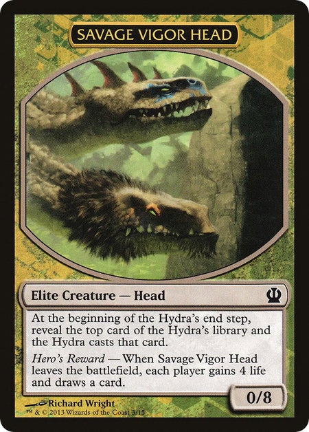Savage Vigor Head trading card from Hero's Path Promos Savage Vigor Head - Hero's Path Promos Magic: The Gathering trading card