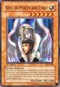 Soul of Purity and Light - Labyrinth of Nightmare (LON) #LON-066 - Common / Short Print YuGiOh Trading Card