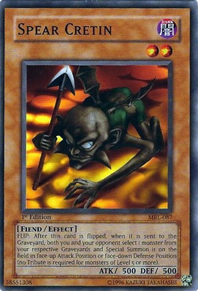 Spear Cretin trading card from Magic Ruler Spear Cretin - Magic Ruler YuGiOh trading card