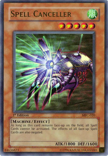 Spell Canceller - Magician's Force YuGiOh trading card