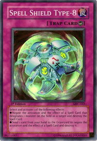 Spell Shield Type-8 - Magician's Force (MFC) #MFC-043 - Super Rare YuGiOh Trading Card
