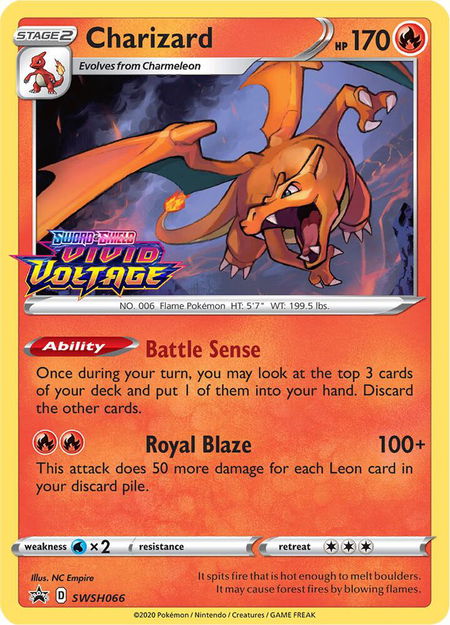 Charizard - SWSH066 (Prerelease) - SWSH: Sword & Shield Promo Cards Pokémon trading card