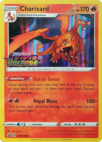 Charizard - SWSH066 (Prerelease) [Staff] - SWSH: Sword & Shield Promo Cards Pokémon trading card