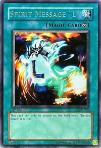 Spirit Message "L" - Labyrinth of Nightmare (LON) #LON-092 - Rare YuGiOh Trading Card