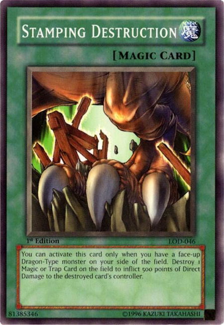 Stamping Destruction - Legacy of Darkness YuGiOh trading card