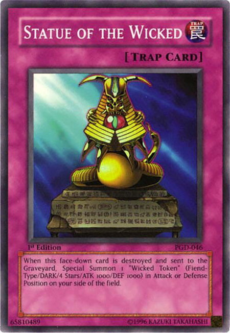 Statue of the Wicked trading card from Pharaonic Guardian Statue of the Wicked - Pharaonic Guardian YuGiOh trading card