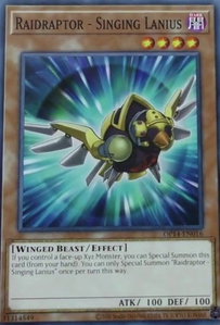 Raidraptor - Singing Lanius - OTS Tournament Pack 14 (OP14) #OP14-EN016 - Common / Short Print YuGiOh Trading Card
