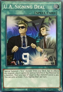 U.A. Signing Deal - OTS Tournament Pack 14 (OP14) #OP14-EN010 - Super Rare YuGiOh Trading Card