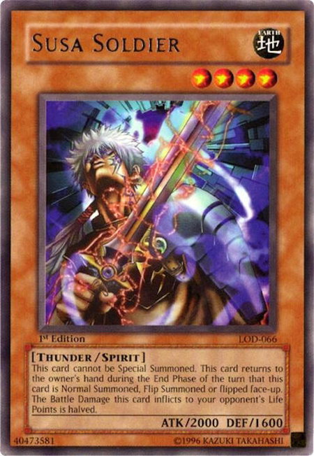 Susa Soldier - Legacy of Darkness YuGiOh trading card