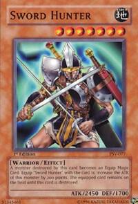 Sword Hunter trading card from Pharaoh's Servant Sword Hunter - Pharaoh's Servant YuGiOh trading card
