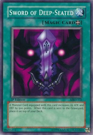 Sword of Deep-Seated trading card from Metal Raiders Sword of Deep-Seated - Metal Raiders YuGiOh trading card