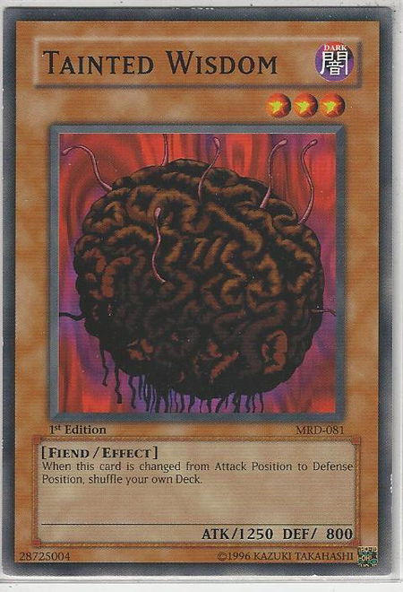 Tainted Wisdom - Metal Raiders YuGiOh trading card