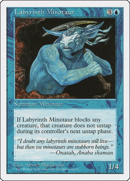 Labyrinth Minotaur - Fifth Edition Magic: The Gathering trading card