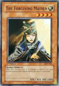 The Forgiving Maiden - Labyrinth of Nightmare (LON) #LON-044 - Common / Short Print YuGiOh Trading Card
