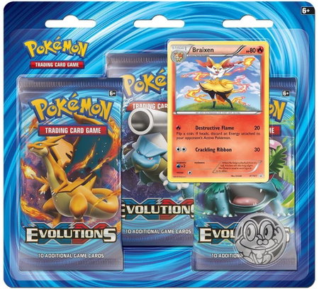 XY - Evolutions 3 Pack Blister [Braixen] - XY - Evolutions Pokémon trading card