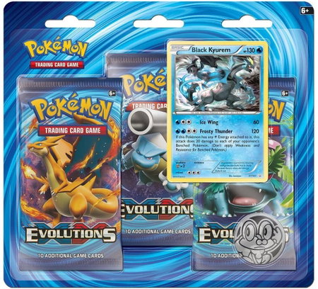 XY - Evolutions 3 Pack Blister [Black Kyurem] - XY - Evolutions Pokémon trading card