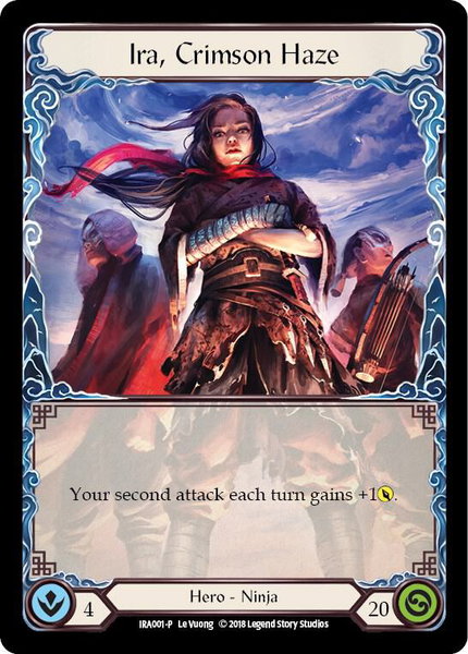 Ira, Crimson Haze trading card from Welcome Deck: Ira Ira, Crimson Haze - Welcome Deck: Ira Flesh and Blood trading card