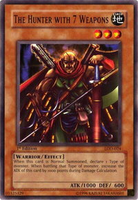 The Hunter with 7 Weapons - Legacy of Darkness (LOD) #LOD-024 - Common / Short Print YuGiOh Trading Card