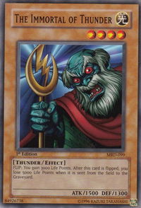 The Immortal of Thunder - Metal Raiders (MRD) #MRD-099 - Common / Short Print YuGiOh Trading Card