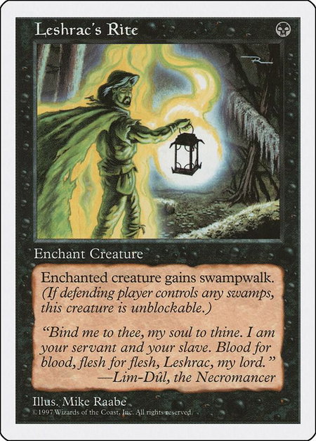 Leshrac's Rite - Fifth Edition Magic: The Gathering trading card