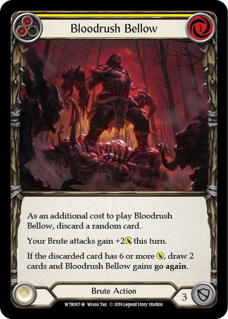 Bloodrush Bellow - Welcome to Rathe Flesh and Blood trading card