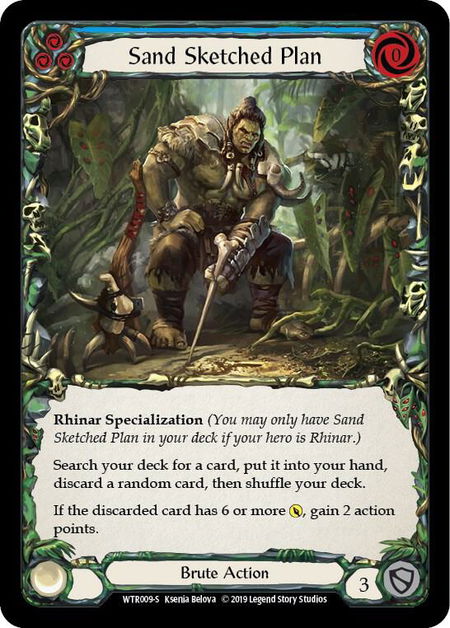 Sand Sketched Plan - Welcome to Rathe Flesh and Blood trading card