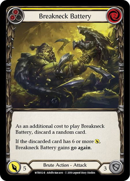 Breakneck Battery (Yellow) - Welcome to Rathe Flesh and Blood trading card