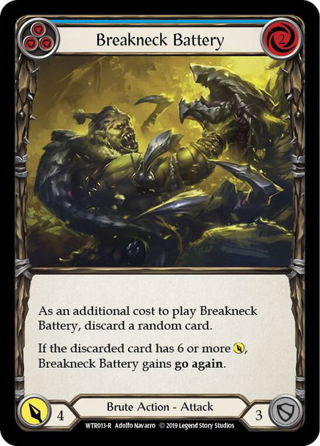 Breakneck Battery (Blue) - Welcome to Rathe Flesh and Blood trading card