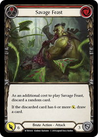 Savage Feast (Red) - Welcome to Rathe (WTR) #WTR014 - Rare Flesh and Blood Trading Card