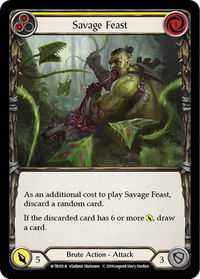 Savage Feast (Yellow) - Welcome to Rathe (WTR) #WTR015 - Rare Flesh and Blood Trading Card