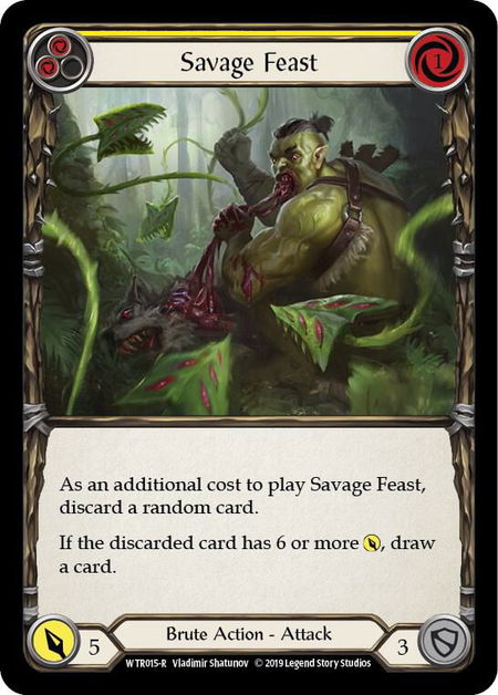 Savage Feast (Yellow) - Welcome to Rathe Flesh and Blood trading card