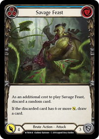Savage Feast (Blue) - Welcome to Rathe (WTR) #WTR016 - Rare Flesh and Blood Trading Card
