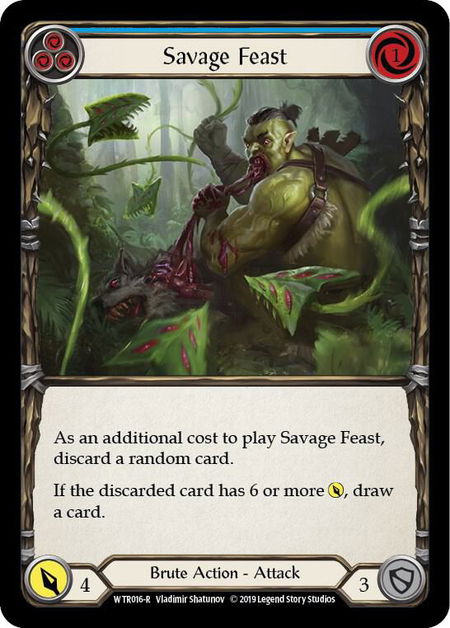 Savage Feast (Blue) - Welcome to Rathe Flesh and Blood trading card