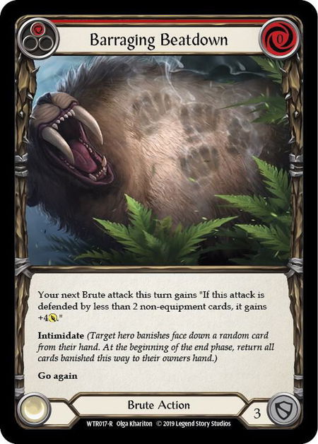 Barraging Beatdown (Red) - Welcome to Rathe Flesh and Blood trading card