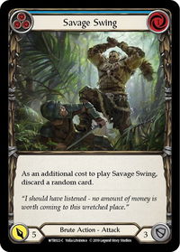 Savage Swing (Blue) - Welcome to Rathe (WTR) #WTR022 - Common Flesh and Blood Trading Card